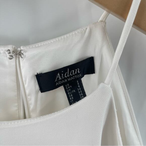 NEW AIDAN BY AIDEN MATTOX Dress Size 2 Tiered Halter Bridal Wedding Bride NWOT - Picture 7 of 16